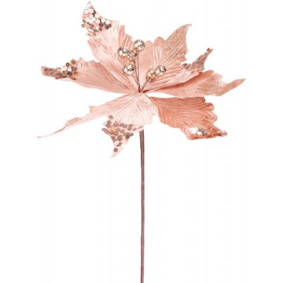 Květ MagicHome Poinssetia, měděný, stonek, velikost květu: 31 cm ST8091545 – Hledejceny.cz