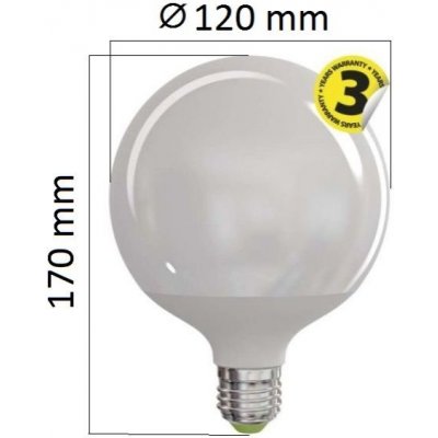 LED žárovka E27 15,3W 1521lm G120 teplá, ekvivalent 100W – Zboží Živě