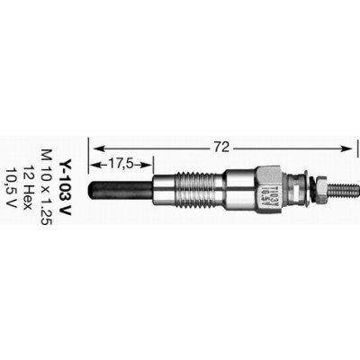 Žhavící svíčka NGK Y-103V – Hledejceny.cz