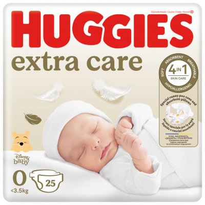 Huggies Extra Care 0 25 ks – Zboží Mobilmania