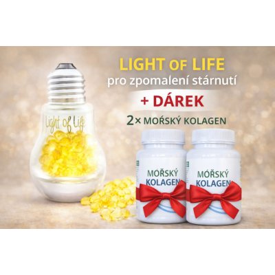 For Long Life LIGHT OF LIFE 120 kapslí pro zpomalení stárnutí + dárek 2x kapsle mořský kolagen – Hledejceny.cz