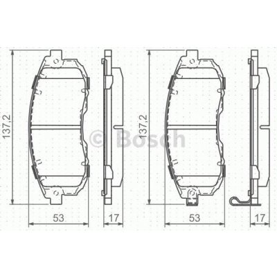 BOSCH 0 986 494 337 Sada brzdových destiček, kotoučová brzda (0986494337)