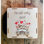Dekorace z Řečice Pokladnička škrtací svatba auto. – Zboží Mobilmania