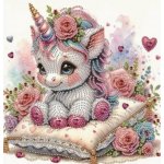 Norimpex Diamantové malování na plátně Květinový jednorožec 23 x 30 cm – Hledejceny.cz