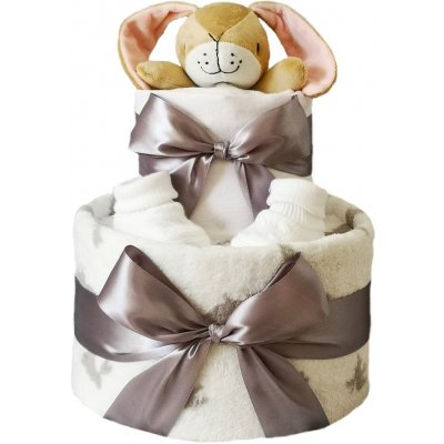 Brumlík plenkový dort dvoupatrový Gues How much I love you šedá – Sleviste.cz