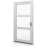 Aluplast jednokřídlové hlavní vchodové dveře antracit/bílé 06 Levé 85 x 200 cm – Hledejceny.cz