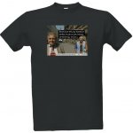 Tričko s potiskem Napálim tě ty kanále pánské tmavě šedá – Zboží Dáma