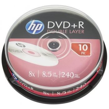 HP DVD+R 8,5GB 8x, cakebox, 10ks (69309)