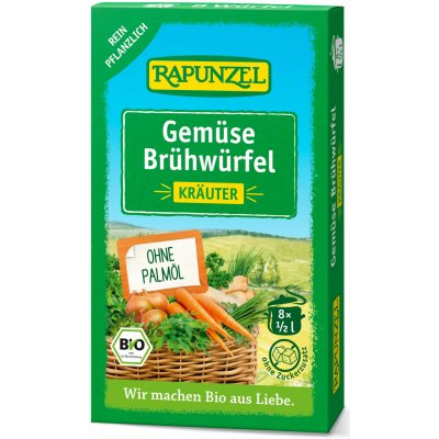 Rapunzel bio Zeleninový vývar s bylinkami kostky 84 g – Zboží Dáma