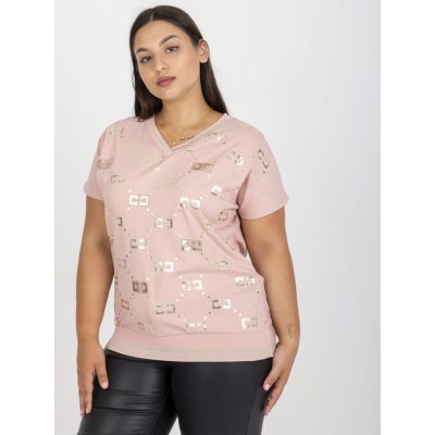 DÁMSKÉ tričko S LESKLÝM POTISKEM RV-BZ-7646.25X LIGHT PINK