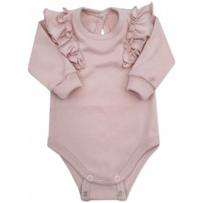 Z&Z Rostoucí body dlouhý rukáv s volánky starorůžová – Hledejceny.cz