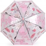Dětský průhledný vystřelovací deštník kočky růžová sv. – Zbozi.Blesk.cz