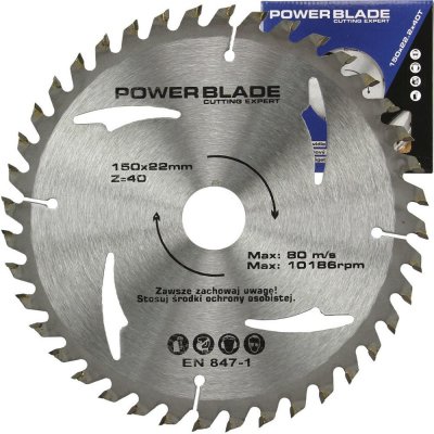 MAR-POL Kotouč pilový s SK plátky 150x40Tx22,2mm POWER BLADE M09053