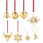Georg Jensen Sada 8 pozlacených vánočních ozdob 2024 speciální edice, zlatá barva – Hledejceny.cz