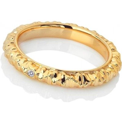 Hot Diamonds Půvabný pozlacený prsten s diamantem Jac Jossa Hope DR226
