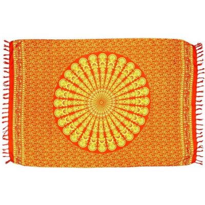 šátek sarong pareo Peacock červený – Zbozi.Blesk.cz