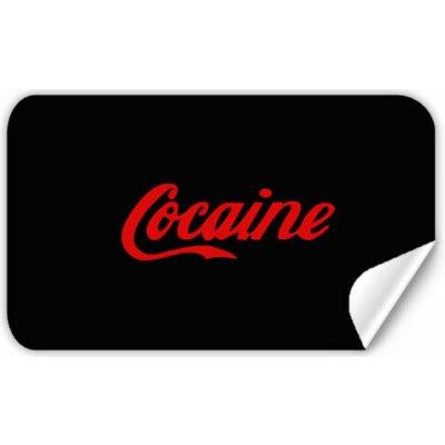 Samolepky obdélník Cocaine – Zboží Dáma