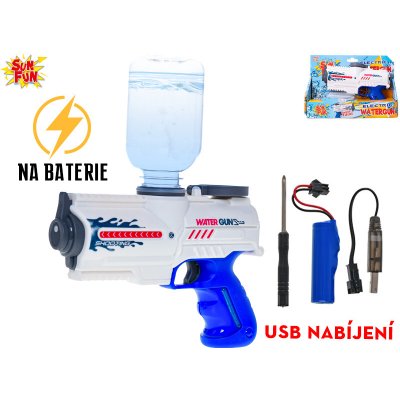 Mikro trading Sun Fun Pistole vodní 18 cm na baterie USB – Sleviste.cz