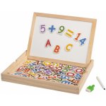 Playtive Dřevěná výuková hra magnetický box čísla a abeceda – Zboží Dáma