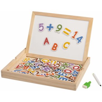Playtive Dřevěná výuková hra magnetický box čísla a abeceda