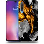 Pouzdro Picasee silikonové Xiaomi Mi 9 - Black Gold černé – Zbozi.Blesk.cz