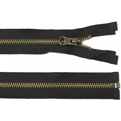 Kovový zip no.5 rozepínací 70cm (staromosazné zoubky) - více barev b: 01 černá – Hledejceny.cz