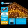 Vánoční osvětlení Aigostar LED Venkovní vánoční řetěz 100xLED 8 funkcí 8x0,6m IP44 teplá bílá | AI0462