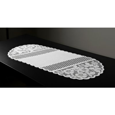MyBestHome Žakárový ubrus běhoun Zita bílá 110x50cm – Zbozi.Blesk.cz