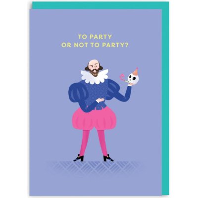 Ohh Deer Přání k narozeninám Shakespeare To Party, fialová barva, papír – Zboží Dáma