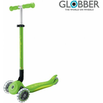 Globber Primo Foldable Plus Lights V2 Apple Green/Lime zelená – Hledejceny.cz
