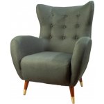 Interior DE Křeslo ušák Don lahvově zelené plochá tkanina KRS40984 – Zboží Mobilmania