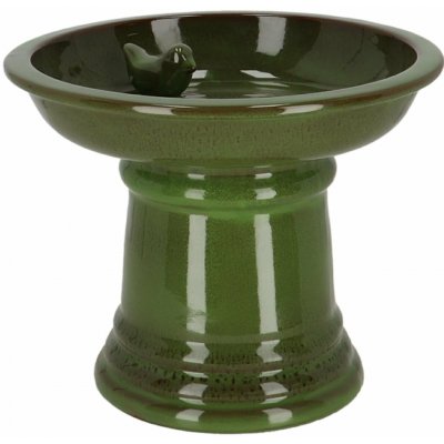 Esschert Design Napajedlo pro ptáky na noze Max 22,3 x 28,8 cm terakota zelená – Sleviste.cz
