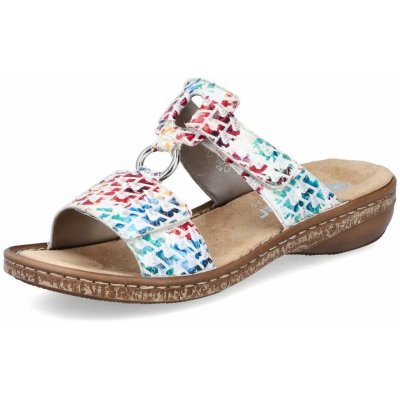 Rieker dámské nazouváky 628P9-90 bílá – Zboží Mobilmania