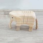 Clayre & Eef Dřevěná dekorace Slon, 12 x 9cm Šířka: 12 x 5 cm – Hledejceny.cz