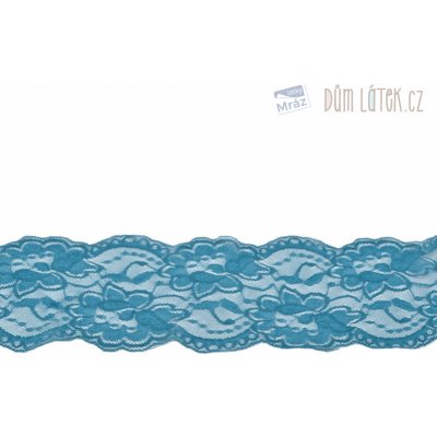 Elastická krajka petrolejová, 100 mm – Zboží Mobilmania