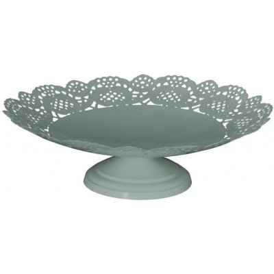 Strömshaga Zelený kovový dekorativní podnos na noze Maja green 30x9 cm – Zboží Dáma