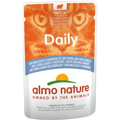 Almo Nature Cat Daily Menu treska a krevety 24 x 70 g