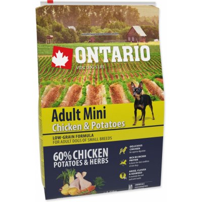 Ontario Adult Mini chicken and potatoes 2,25 kg – Zbozi.Blesk.cz