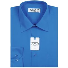 AMJ košile s dlouhým rukávem JD089 modrá