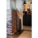 Vysoká váza ISONDRA, sklolaminát, výška 80 cm, černá – Zboží Dáma