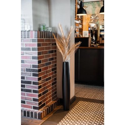 Vysoká váza ISONDRA, sklolaminát, výška 80 cm, černá – Zboží Dáma