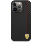 Pouzdro Ferrari Smooth and Carbon Effect iPhone 13 Pro černé – Zboží Mobilmania