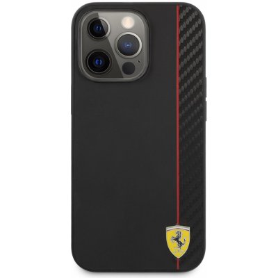 Pouzdro Ferrari Smooth and Carbon Effect iPhone 13 Pro černé