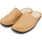 Vlnka letní kožené pantofle světle hnědá – Zboží Dáma