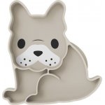 Melii Dětský silikonový dělený talíř s přísavkou buldoček – Sleviste.cz