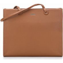 Jednoduchá kabelka z ekologické kůže s ozdobnými kolečky 97-4Y-632-5