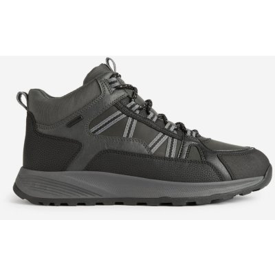 Geox Terrestre pánské kotníkové kožené boty tmavě šedé