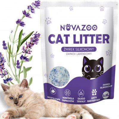 Novazoo silikonové levandulové stelivo premium 3,8 l – Zboží Dáma