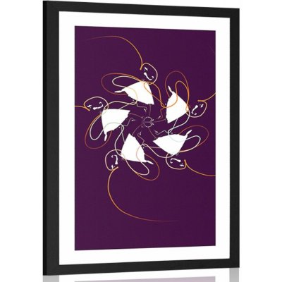 Plakát s paspartou tanec se stuhami na tmavém pozadí - 60x90 black – Hledejceny.cz