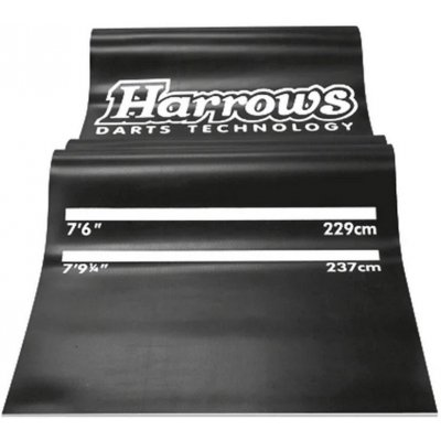 Pryžový koberec před terč Harrows Rubber Mat 300×65cm černý – Zboží Dáma